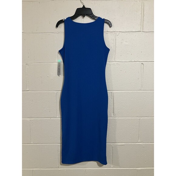 Derek Heart Women's Stretch Dress With Gold Rings on Top Size S SMALL Color Blue - Picture 2 of 8